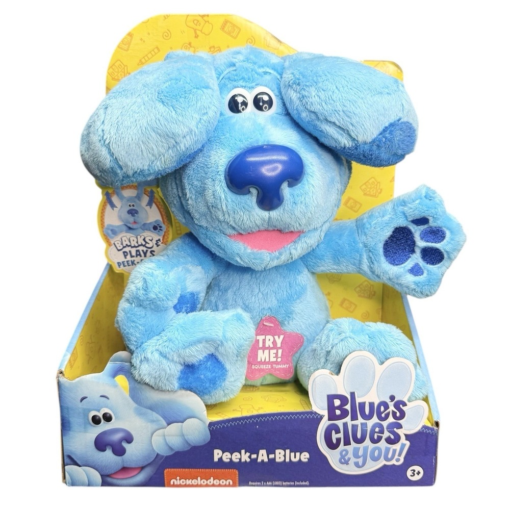 Blue's Clues & You! Peek-A-Blue, Interactive Barking Peek-A-Boo Stuffed Dog  NEW